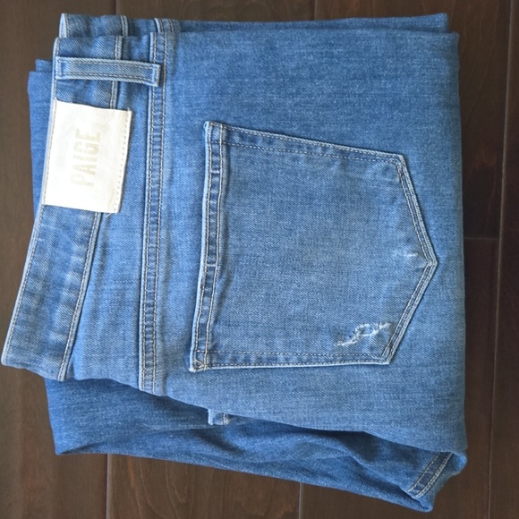 PAIGE Noella High Waist Crop Straight Leg Jeans Casanova Distressed EUC - 31 - Picture 14 of 14